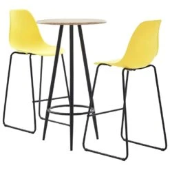 VidaXL 3-tlg. Bar-Set Kunststoff Gelb -VidaXL daa7a6d2 86ea 4e45 81df d3aae1b209f0