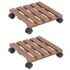 VidaXL Pflanzenroller 2 Stk. WPC : Farbe - Braun / Rechteckig, Größe - 30 X 30 X 7.5 Cm -VidaXL dc6db7f3 5911 4753 b3a7 f7d07ffe62a7 2