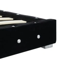 VidaXL Bett Mit Memory-Schaum-Matratze Schwarz Samt 90 X 200 Cm -VidaXL df5e87ee b9e4 4b87 a712 4b322a84024d