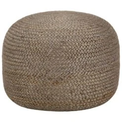 VidaXL Pouf Gewebt/Gestrickt Jute Baumwolle 50 X 35 Cm Weiß -VidaXL e0028739 8949 473d 9fa5 ef007220b907 1