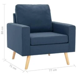 VidaXL 2-tlg. Sofagarnitur Stoff Blau -VidaXL e3afc42a bb73 40f1 a5c1 ff345153aaf4