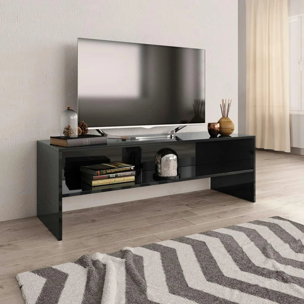 VidaXL TV-Schrank Hochglanz-Schwarz 120x40x40 Cm Holzwerkstoff 3 VidaXL TV-Schrank Hochglanz-Schwarz 120x40x40 Cm Holzwerkstoff