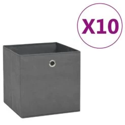 VidaXL Aufbewahrungsboxen 10 Stk. Vliesstoff 32 X 32 X 32 Cm Grau -VidaXL e809fd87 7d91 426e a6e8 72a1a7318822