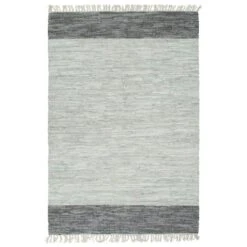 VidaXL Handgewebter Chindi-Teppich Baumwolle 160x230cm Anthrazit Weiß -VidaXL e9383c6e 4b7e 4362 a450 fb463a28e668