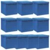 VidaXL Aufbewahrungsboxen Mit Deckel 10 Stk. Blau 32×32×32 Cm Stoff -VidaXL e9bc2c0a 42c1 4151 9312 c2a5c4c93b24 2