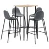 VidaXL 5-tlg. Bar-Set Stoff Hellgrau -VidaXL eaa750ab 5568 4629 a84b f226f123a2a0