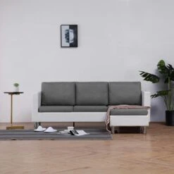 VidaXL 3-Sitzer-Sofa Mit Kissen Schwarz Kunstleder 12 VidaXL 3-Sitzer-Sofa Mit Kissen Schwarz Kunstleder -VidaXL eb5e1916 8002 4dc8 9e1d cb8a3fa671d4