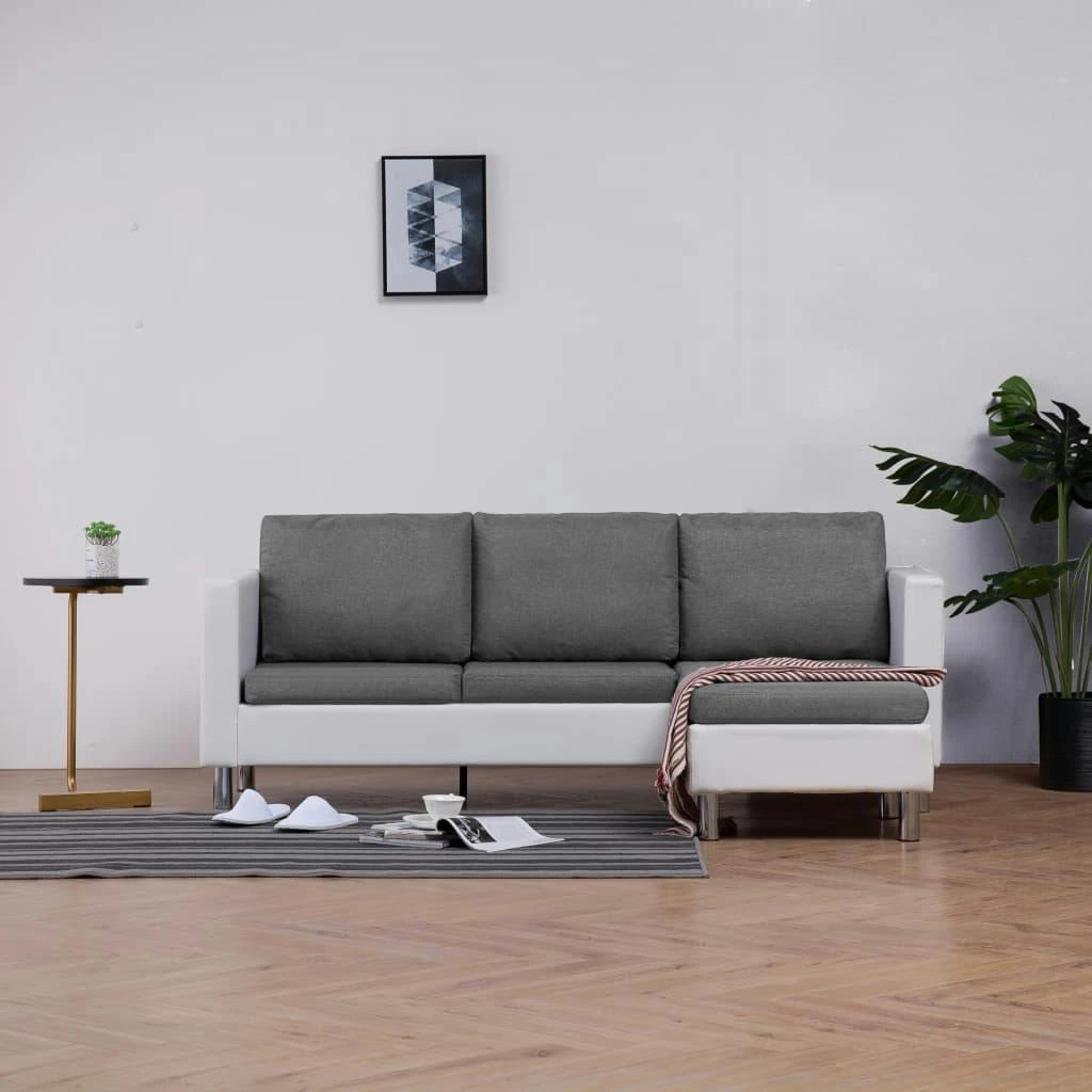 VidaXL 3-Sitzer-Sofa Mit Kissen Schwarz Kunstleder 6 VidaXL 3-Sitzer-Sofa Mit Kissen Schwarz Kunstleder – Bild 4