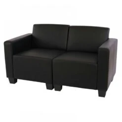 VidaXL Chesterfield Sofa 2-Sitzer Und 3-Sitzer Kunstleder Schwarz -VidaXL eb62b48e 2c0c 4144 bd14 021fe88e1bcb