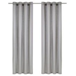 VidaXL Vorhänge Aus Voile 2 Stk. Mit Schlaufen 140 X 225 Cm Lila -VidaXL ee9650be 7d9b 4547 b412 b939fdb49443