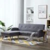 VidaXL Sofa In L-Form Stoffbezug 186 X 136 X 79 Cm Hellgrau -VidaXL f1056840 ea99 4aa3 b220 4a6fbda7c398