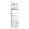 VidaXL Toilettenregal Mit 3 Ablagen Silbern 53x28x169 Cm -VidaXL f16ea19c bb82 4b09 99b3 c306810caa63 2
