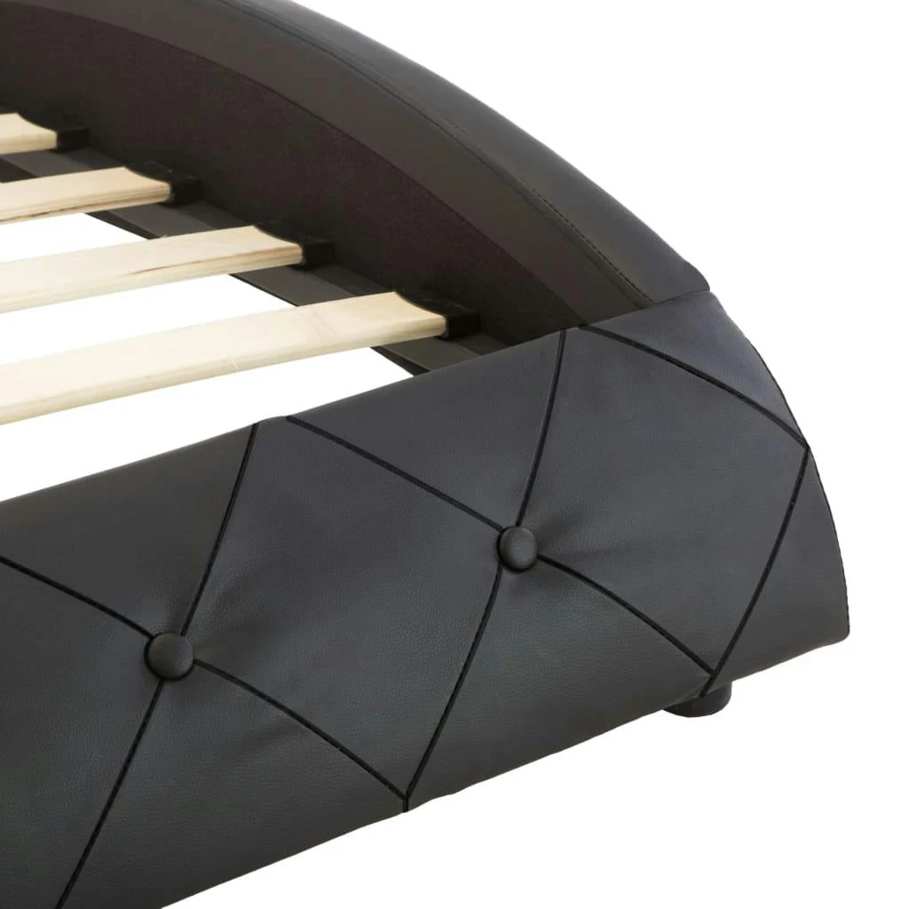 VidaXL Bettgestell Schwarz Kunstleder 180 X 200 Cm 9 VidaXL Bettgestell Schwarz Kunstleder 180 X 200 Cm – Bild 7