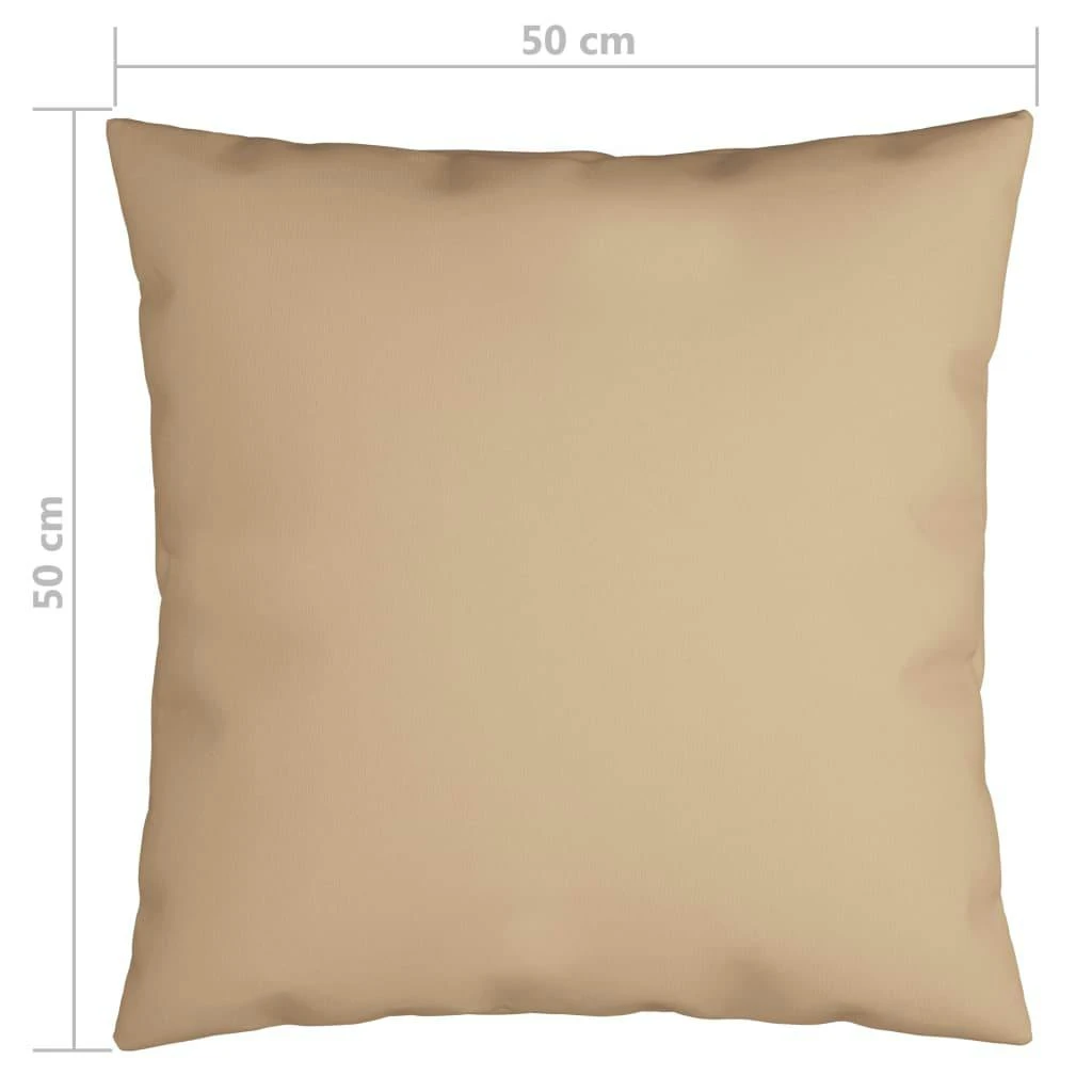 VidaXL Sofakissen 4 Stk. Beige 50x50 Cm Stoff 8 VidaXL Sofakissen 4 Stk. Beige 50x50 Cm Stoff – Bild 6