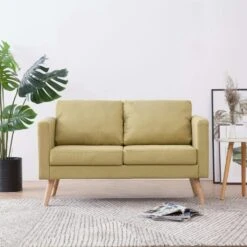 VidaXL 4-Sitzer-Sofa Grün Stoff -VidaXL f6b9b36d 471c 45cb b41d c4c51001d14a