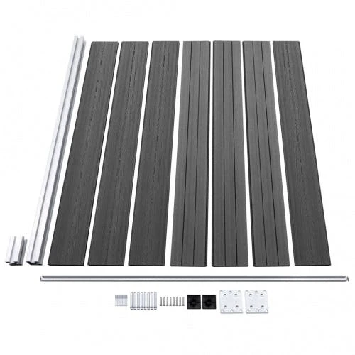 VidaXL Zaunelement Set WPC : Farbe - Schwarz, Größe - 526 X 146 Cm 9 VidaXL Zaunelement Set WPC : Farbe - Schwarz, Größe - 526 X 146 Cm – Bild 7