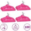 VidaXL 100 Stk. Kleiderbügel-Set Anti-Rutsch Rosa Samt -VidaXL f905fb14 a9ec 4f7d be84 e1b2cd63f5d2 1