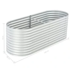VidaXL Garten-Hochbeet 240 X 80 X 81 Cm Verzinkter Stahl Silbern -VidaXL fc26e1c0 0d5c 48d9 9d20 91bf3238675d